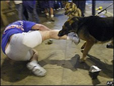 Rangers fans UEFA Cup final violence Manchester